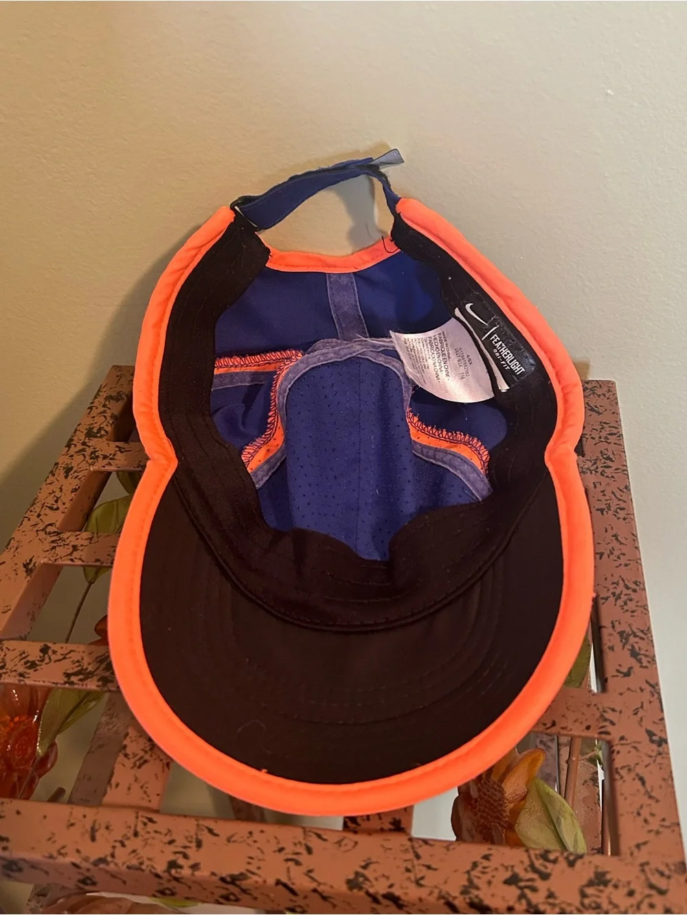 Nike Kids Purple Hat with Neon Orange Trim